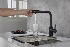 Timo Смеситель для кухни Hette 1026/03F черный – фотография-4